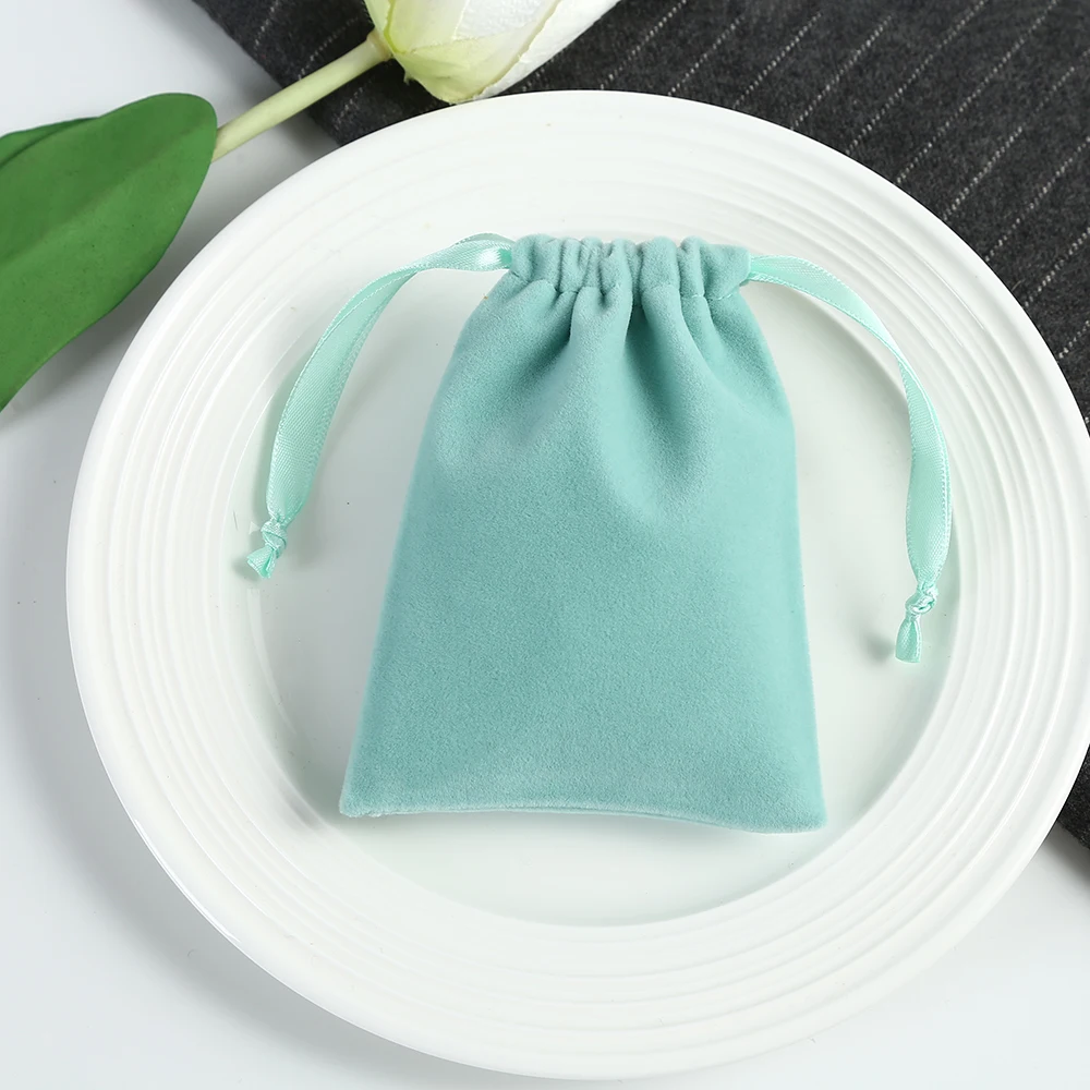 Samt-Schmuckbeutel mit Kordelzug und Seide für Hochzeit, Party, Süßigkeiten, Schmuck, Organizer, Geschenkbeutel, Ohrringe, Armbänder, Verpackung, Rosa – Detail 9