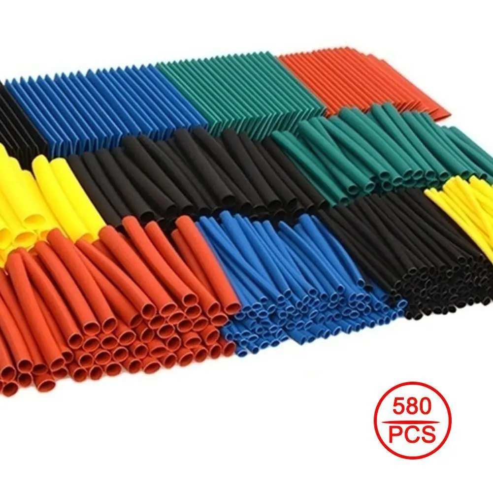 

127/530/580 pcs Heat Shrink Sleeving Tube Assortment Connection Wire Electrical Wrap Shrinkage Kit Waterproof Cable Electri V9D9