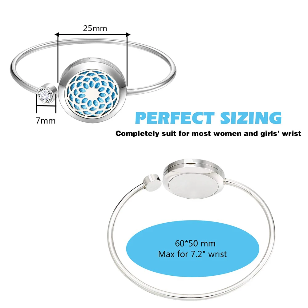 Снег 25 мм магнит Арома медальон из нержавеющей стали ароматерапия с основными типами масел браслет с медальоном может вихнуть вверх и вниз