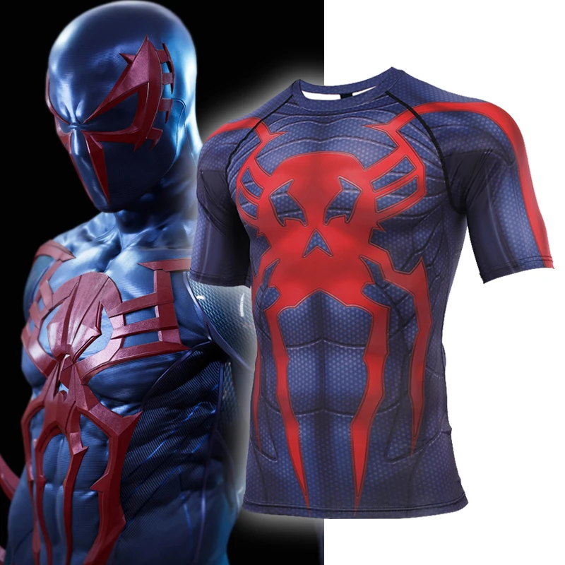 Spider-Man New Fashion 3D Compression Shirt Printed T shirts Men Compression Shirt Cosplay Quick-drying clothes For Gyms