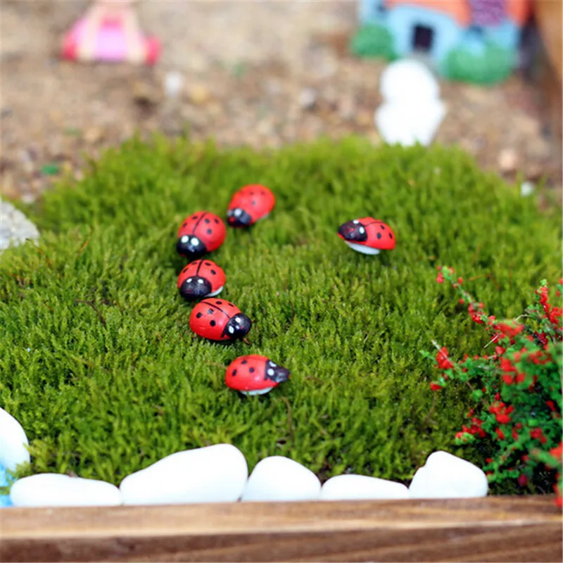 10/20/50/100 Pcs/Pack Manual Mini Ladybug Sponge Self-adhesive Stickers Micro Landscape Decor Fridge Magnets For Scrapbooking