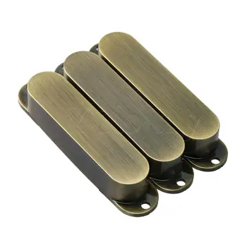 

Yibuy 3PCS Bronze Plasticity Guitar Pickup Covers Seal Type Musical Tool