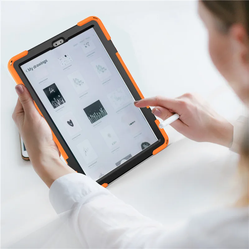 Чехол для планшета, чехол для samsung Galaxy Tab A 9,7, SM-T550, SM-T555, T550, P550, Силиконовый противоударный чехол с подставкой и ремешком на руку