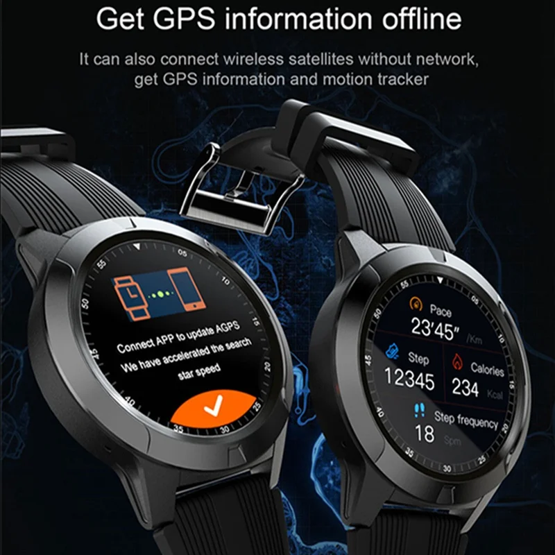 Bakeey TK04 GSM bluetooth Call Built-in GPS Smart Watch Phone Air Pressure Heart Rate Blood Pressure Weather Sport Smartwatch
