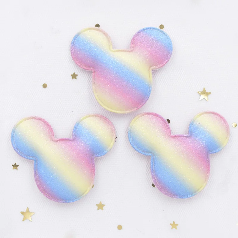 Iridescence 8 шт., модные блестящие аксессуары для волос на клипсах, аксессуары для декора, с аппликацией Микки Мауса, для рукоделия, одежды, головных уборов, орнаментов, пластырей S30 - Цвет: Iridescence