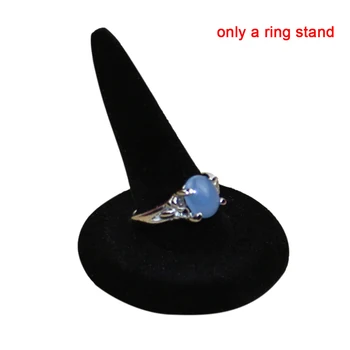 

2pcs Flocking Stand Organiser Rack Show Decoration Home Ring Display Portable Jewelry Storage Cone Gift Fingertip Accessories