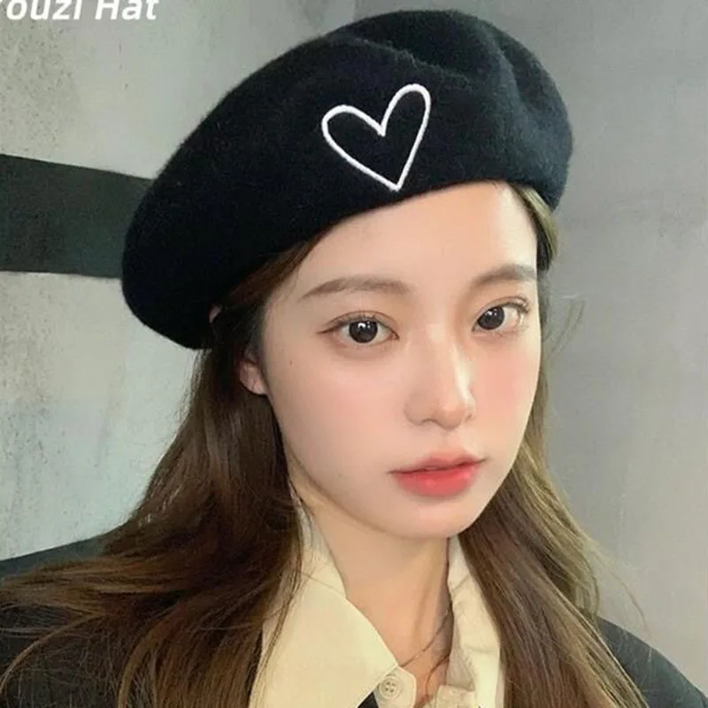 Luxury Designer Love Embroidered Beret 