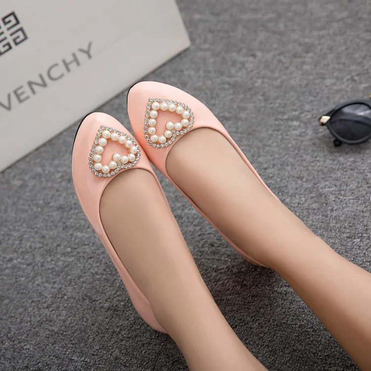 

Pearl Man-made Diamond Flat Heel College Style Princess Shoes Size Code 31-50 Code Flat Keel Thin Shoes Jgb2017n001006