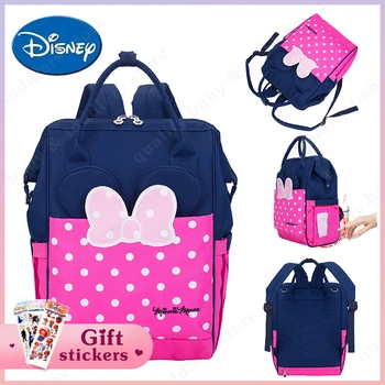 

Disney Diaper Bag Fashionable Mummy Maternity Nappy Bag Large Capacity Cartoon Mickey BabyTravel Backpack Mom's Nursing Bag