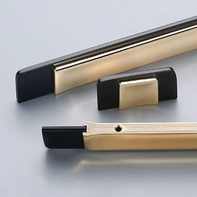 Современная дверь ручки для кухонного шкафа ручки металлические черные золотые выдвижной ящик для мебели Ручка Тянет Оборудование
