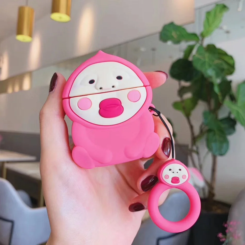 3D милый чехол для наушников для Airpods, мягкий силиконовый чехол для наушников с цыпленком и яйцом, защитный чехол для Apple Airpods 1 2 для Earpods, чехол