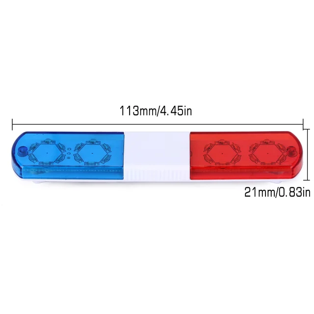 5 Modes 113/143mm RC Police Flash LED Light Bar Alarming Light for 1/14 1/10 HSP Kyosho Traxxas Tamiya RC Car Accessories