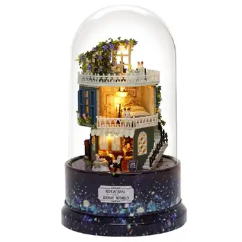 

Plastics DIY Music Box Puzzle Music Box DIY Music Dollhouse Home Decorations Crafts Collectibles Miniature High-Performance