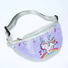 Женская двусторонняя сумка с единорогом и русалочкой, блестящая сумка на талию, женская сумка для путешествий, денег, телефона, Фанни, сумка на плечо, сумка на талию, сумка