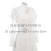 Tul cuello alto vestido de boda Medieva victoriana Vintage 2022 de manga larga de encaje jardín país para dama boda de dama de honor vestido 1098 # ► Foto 3/6