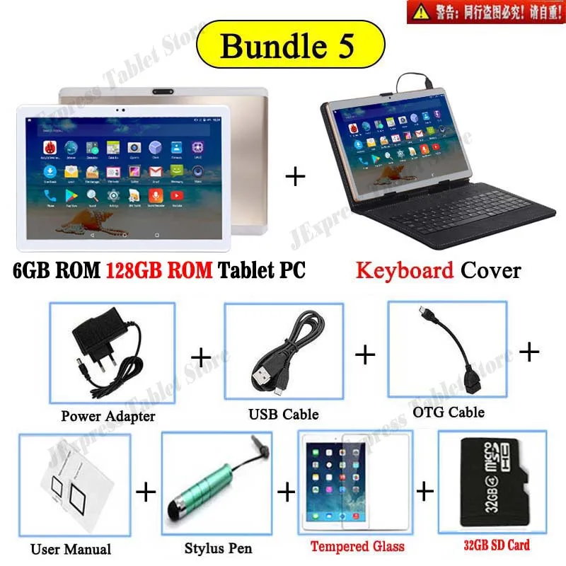 128G ROM Keyboard По выгодной цене Android 8,1 DHL ; набор из 10 дюймовый планшет 1920* 1200HD 2.5D закаленное Стекло Deca Core, размер экрана 4 аппарат не привязан к оператору сотовой связи 128 ГБ Встроенная память 5/13MP планшет - Комплект: 128G ROM Keyboard