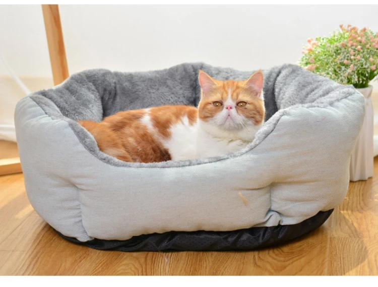 Теплая кровать для питомца кошки зимняя кровать Fodable Cat спальный коврик гнездо питомник подушка для питомца котенок гнездо товары для питомцев дом для кошек
