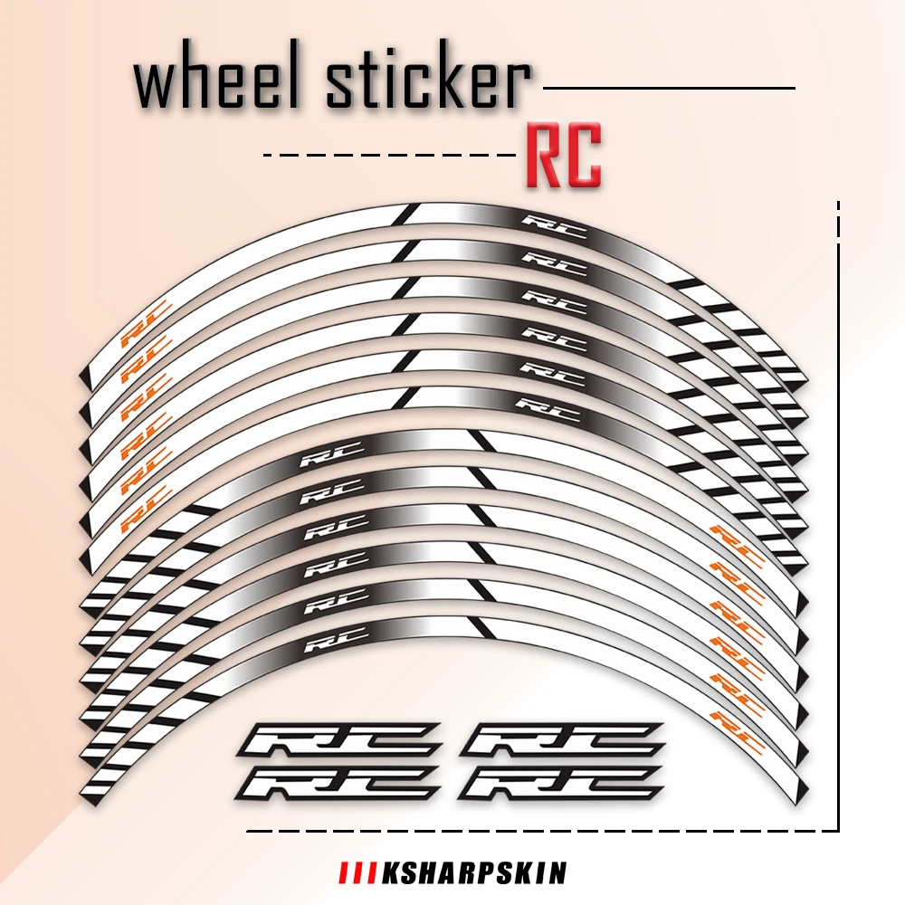 

Новый спереди Редкие обод украшения Стикеры s Лидер продаж отражатель на колесо Стикеры стабильная печать наклейки для KTM RC 125 200 390 690 790