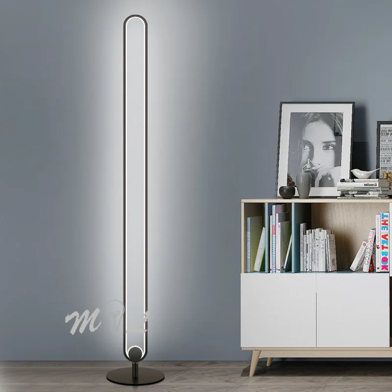 Modern Minimalist Floor Lamps Metal Led Floor Lamp for Living Room Bedroom Standing Lamp Study Lamp Stand Dimmable Floor Light