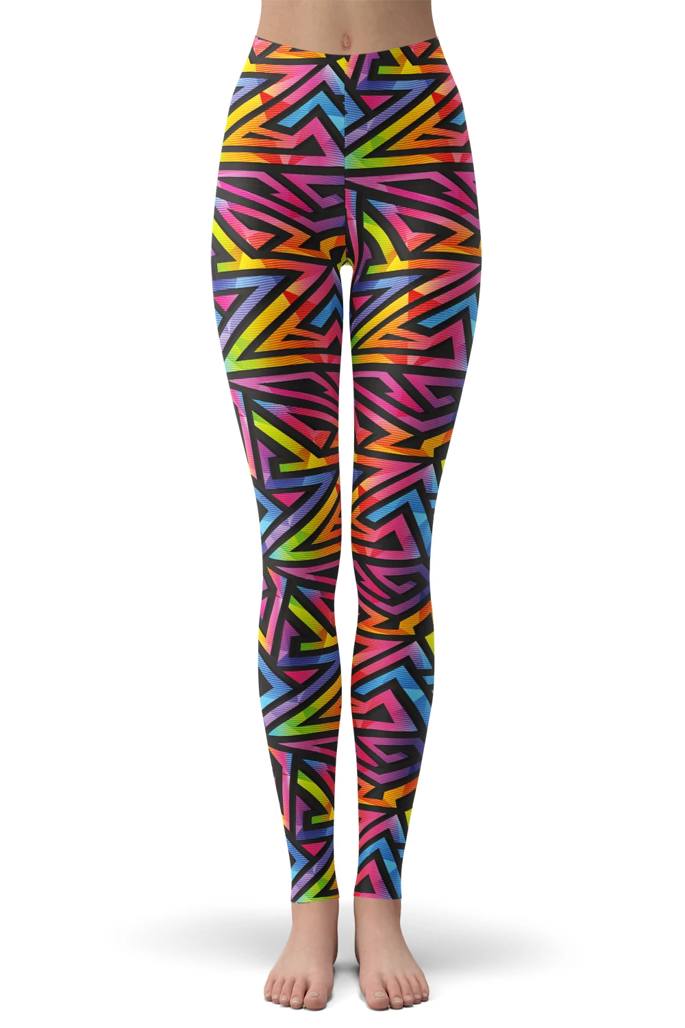 multicolor Женские леггинсы с радужным принтом, в полоску, в горошек, с рисунком Tie Dye, леггинсы для девочек, мягкие, для тренировок, повседневные, обтягивающие, для фитнеса - Цвет: multicolor