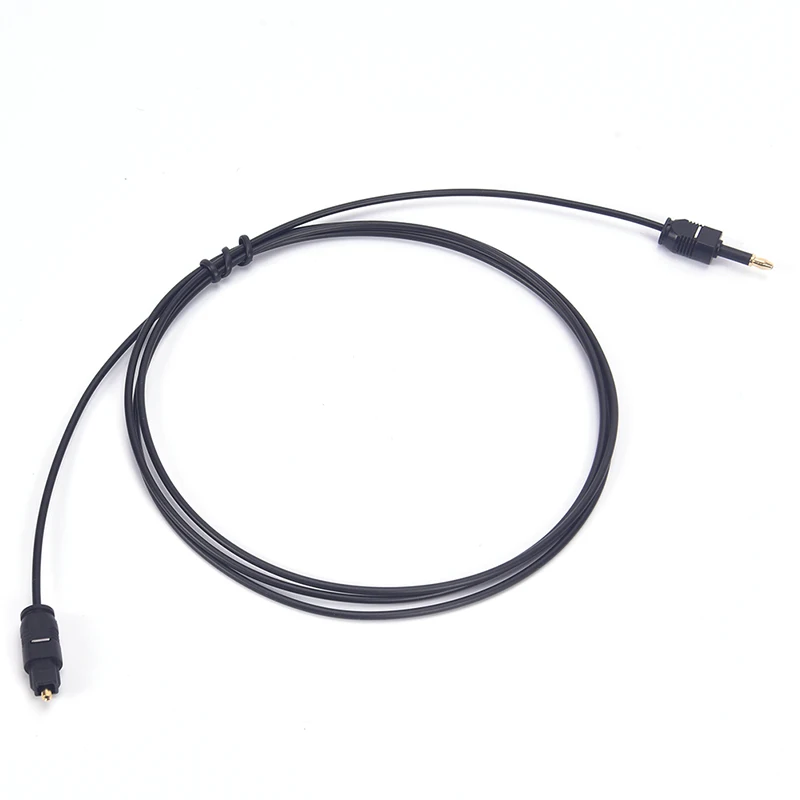 

1pc For Toslink to Mini Plug 1M Toslink Audio Cable Digital Optical SPDIF Audio Cable Wire3.5mm Audio Connector Cable