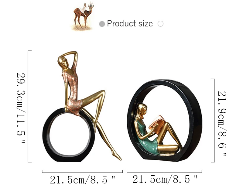 Европа леди статуя абстрактная скульптура смола для чтения девушка статуэтки настольные ремесла подарки на день рождения украшения дома аксессуары