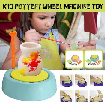 

Ceramic Handmake Electric Pottery Wheel Machine Kids DIY Art Tool Clay Making Toy Craft Work Ceramics