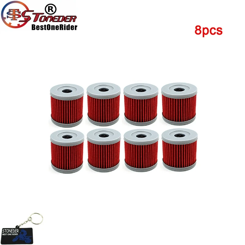 STONEDER масляный фильтр для SUZUKI AN400 150 125 UX150 UX125 UH200 UH125 AN400 GZ125 LTZ90 DR125SM DF9.9MS DF15MS UC150 GS125 - Цвет: 8pcs