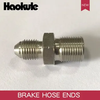 

HAOKULE AN3 3/8x24 UNF to M12x1.25 / M12x1.5 / M12x1.0 Male Bubble Flare Stainless Steel Brake Fittings INVERTED FLARE Adapter