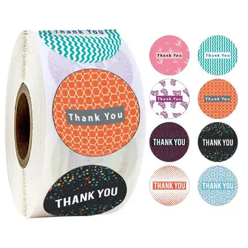 

Thank You Stickers 8 Styles Label Stickers Rolls Wedding Favors 500pcs 1 inch Birthday Party Christmas Stationery Stickers