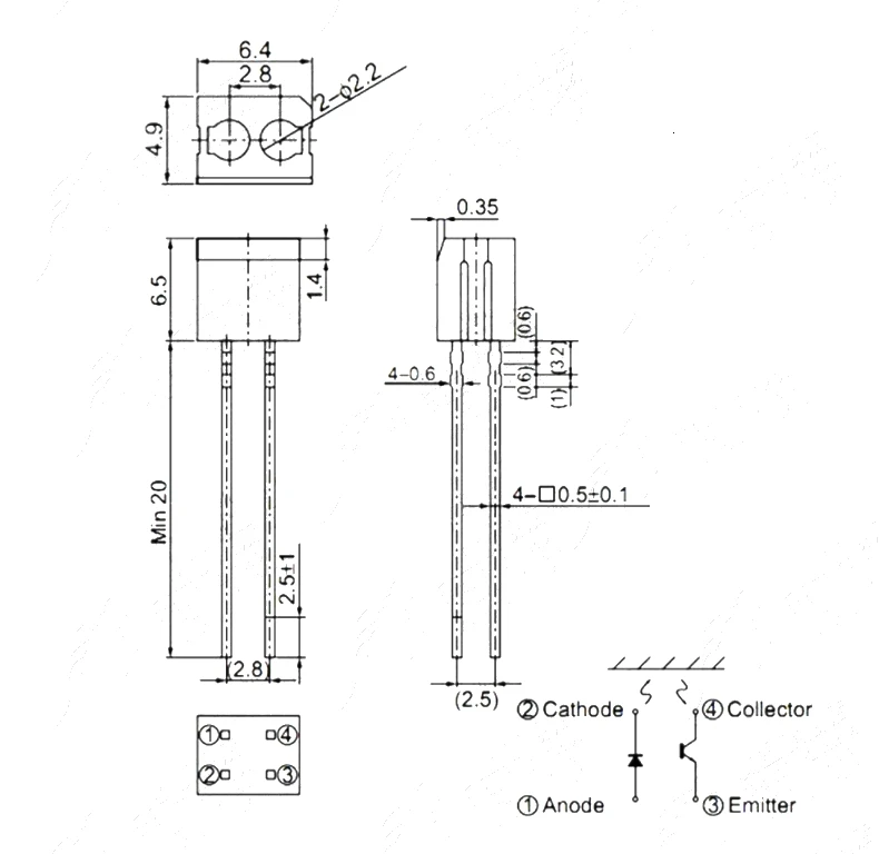TZT 10/30PCS RPR220 Optoelektronischer Schalter reflektierendes optisches Kopplungsschaltermodul – Detail 1