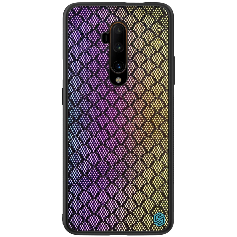 Rainbow Glitter Для Oneplus 7T Pro NILLKIN Twinkle чехол гибкий TPU PC Блестящий светильник Светоотражающая жесткая защитная задняя панель для телефона чехол Soft Touch - Цвет: Rainbow Glitter