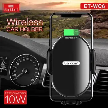 

Earldom Automatic Clamping Wireless 2 In1 Qi Wireless Car Charger for IPhone Fast Wireless Charger Car Phone Holder Stand