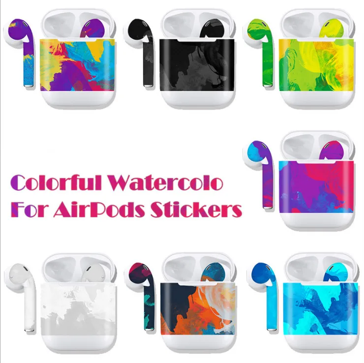 Для Apple Airpods стикер s Прямая тонкая кожа Наклейка для Apple Airpods Air Pods наушники стикер Наушники Аксессуары