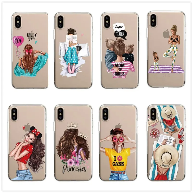Vogue Princess Girl Queen 01 mum женский силиконовый чехол для телефона iPhone 11 pro 12 mini max X XS XR 6S 7 8