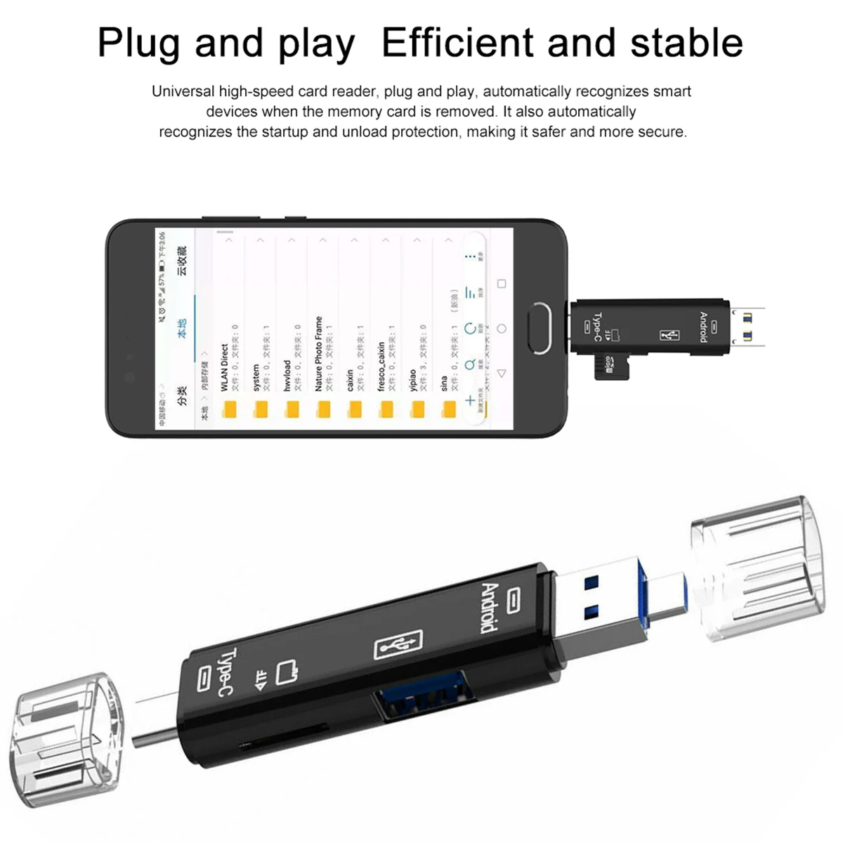 5 в 1 type-C OTG кард-ридер Micro USB 3,0 TF слот для карты адаптер кард-ридер для мобильных телефонов планшетов ноутбуков