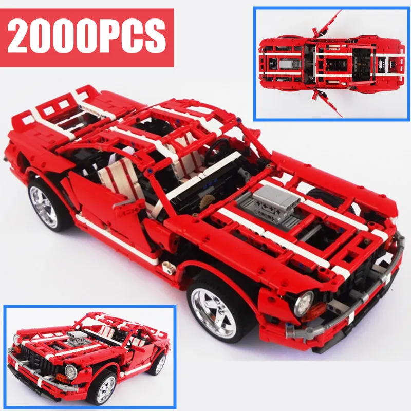 Новый мускул серии автомобилей MOC Fit Technic Mustang модель строительные блоки кирпичи