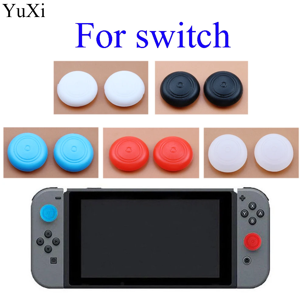 2PCS Silicone Gel Thumb Stick Grip Caps Gamepad Analog Joystick Cover Case For Nintend Switch NS