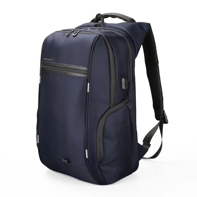 

15.6 Inch Notebook Computer Backpack Extraposition USB Charging Anti-Theft Waterproof Rucksack (Blue A Style)