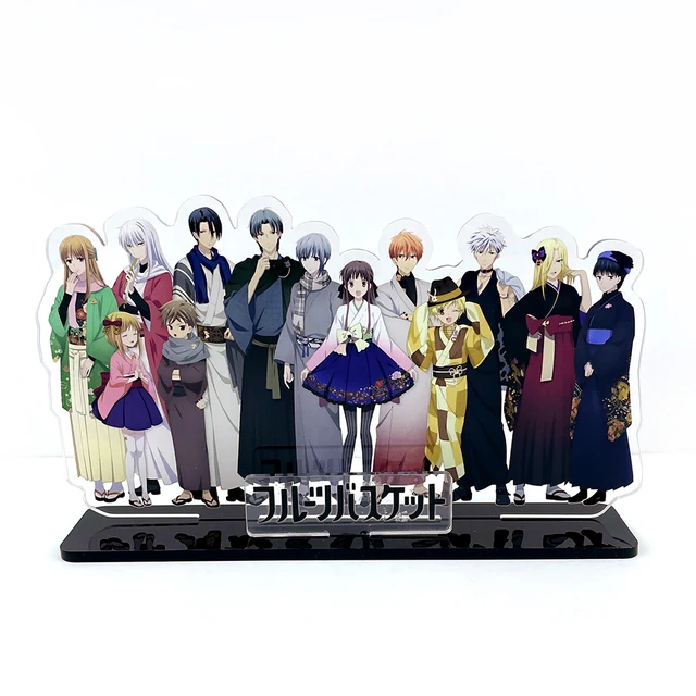 9Pcs/Set Fruits Basket Q Version Figures Stand Model Plate Anime