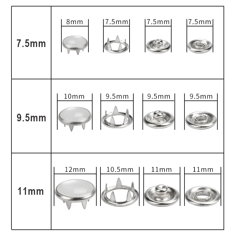Pearl Buckle  Snap Buttons Dies Hand Pressure Five Claw Buckle Clasp Snap Fastener Installation  Buckle Tools 3