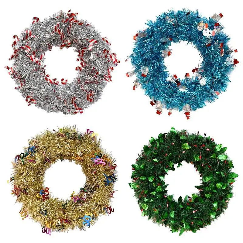 15.75in Christmas Wreath Artificial Decorative Door Hanging Wreath Xmas Decor For Party Home Decoration