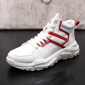 

2020 Men's Summer Of Han Edition Vogue Student Board high-top Casual Shoes men sneakers Mid-top booties fashionable купаль