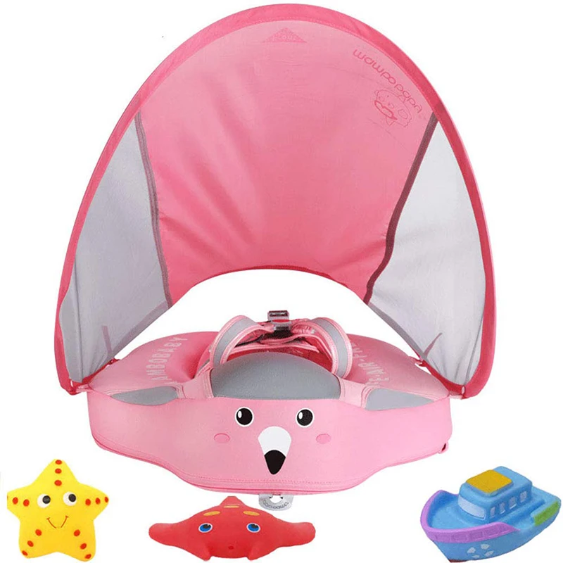 

Baby Infant Soft Solid Non-inflatable Float Lying Swimming Ring Children Waist Float Ring Floats Pool Sunshade Sun Canopy
