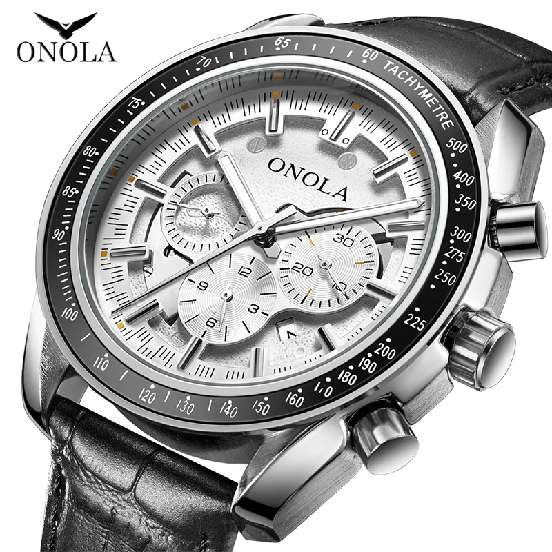 

ONOLA Business Mechanical Men Watches Luxury Classic Designer Automatic Self-Wind Watch Men Waterproof Leather Clock Erkek Saati