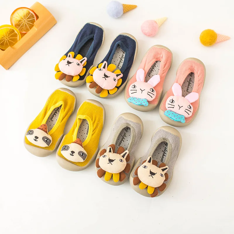

2019 New Children Floor Socks Cotton Non-slip Baby Toddler Shoes Rubber Cartoon Stereo Christmas Baby Shoes Infant Shoes Boy