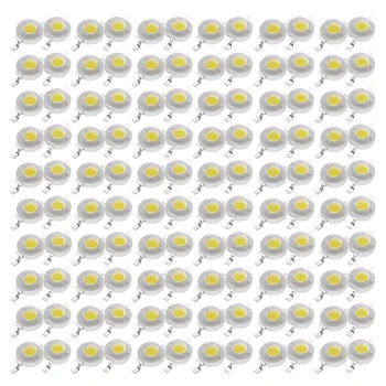 

LED Light Beams High Power 120Pcs 1 W LED White Lamp Beads 6000K Light Emitter Components Diode Lamp Beads DIY Lighting