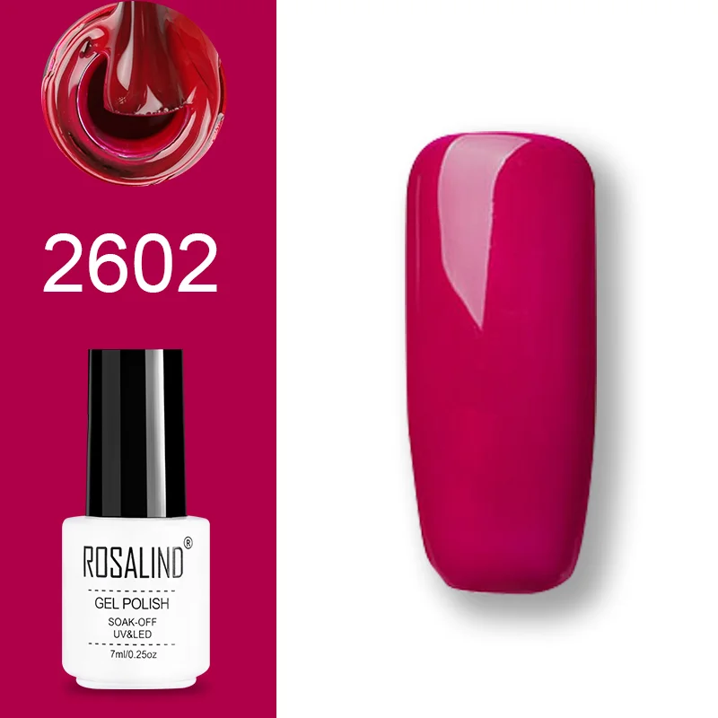 ROSALIND набор гель-лаков UV Vernis полуперманентный праймер верхнее покрытие 7 мл полигель-лак для маникюра - Цвет: GN19-ROSALIND