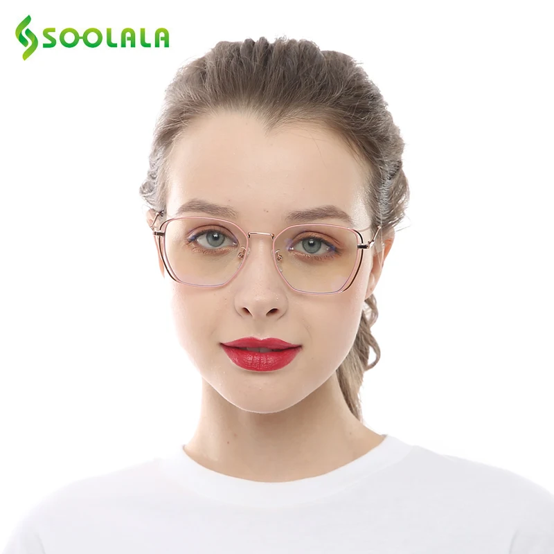 SOOLALA Рецептурные очки для близоруких женщин очки для близоруких Компьютерных Очков оправа диоптрий-1,0-1,5-2,0-2,5-3,0-4,0