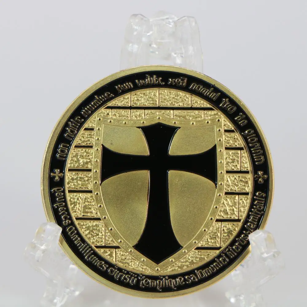 Позолоченные монеты рыцари Templar Европа Железный крест сувенирный коллекция
